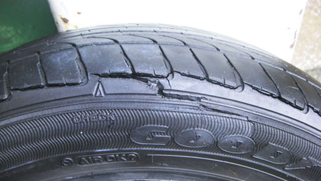 画像：タイヤの表面